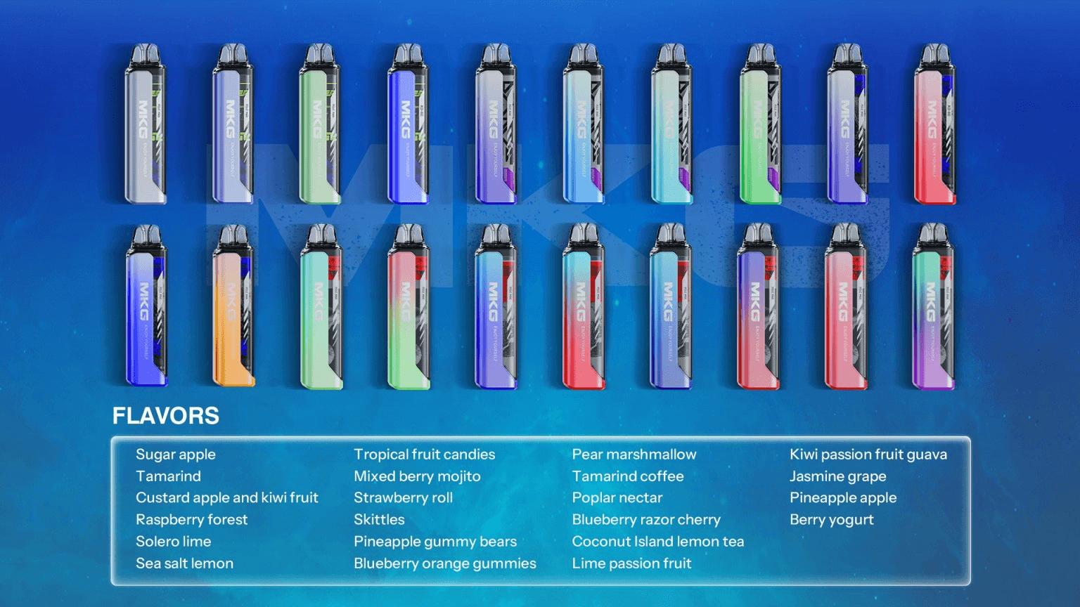 MKG Crystal Pro Bar 14ml 8000 Puffs Disposable Vape Pen Digital Display Wholesale